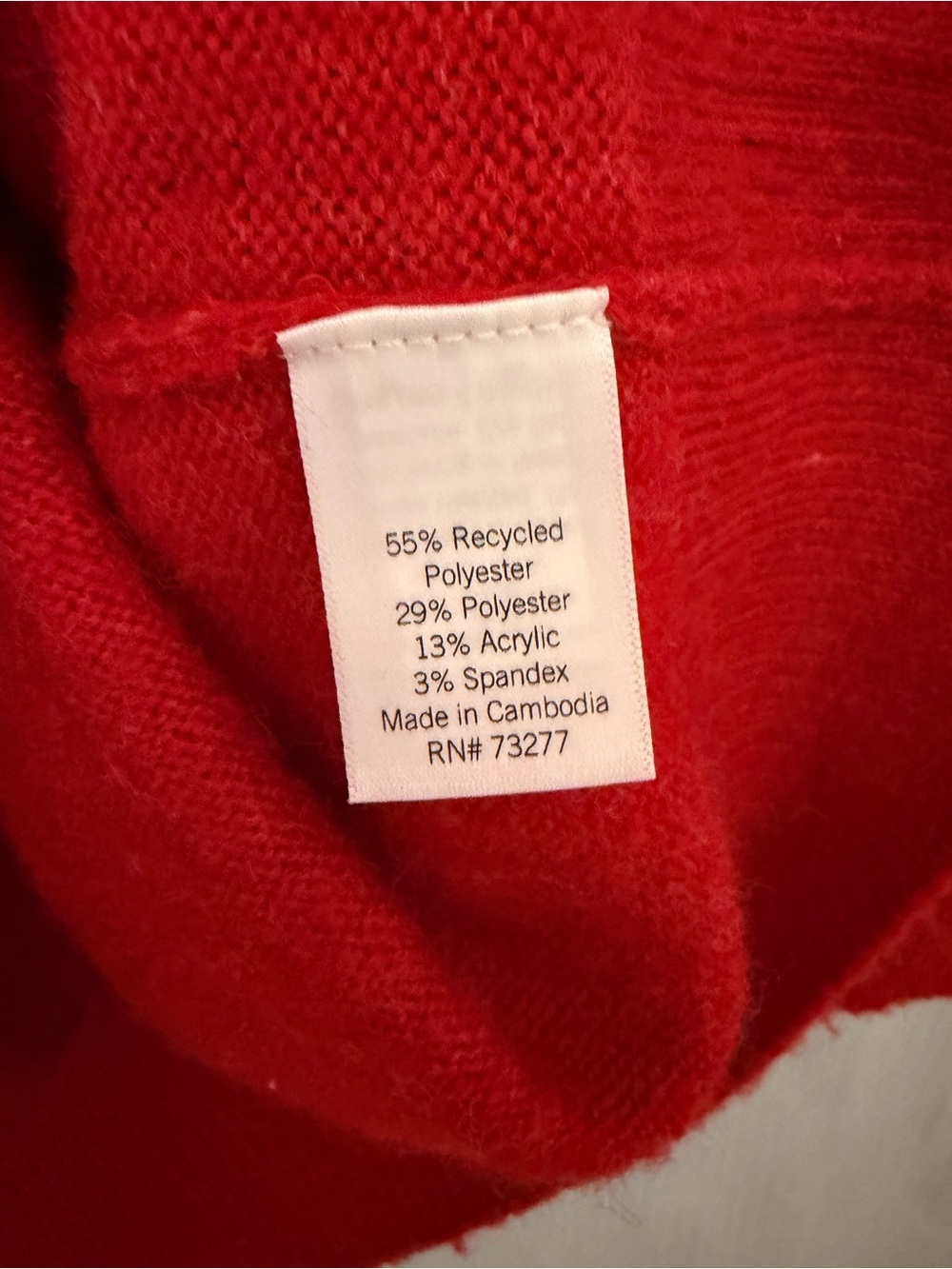 croft & barrow Red Fair Isle Crewneck Sweater with White Accents - Picture 3 of 4
